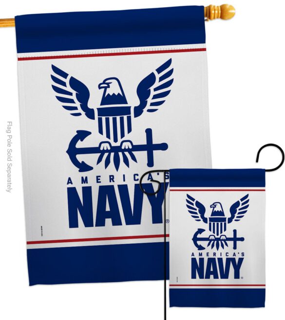 America Navy - Military Americana Vertical Impressions Decorative Flags HG170033 Made In USA - Image 4