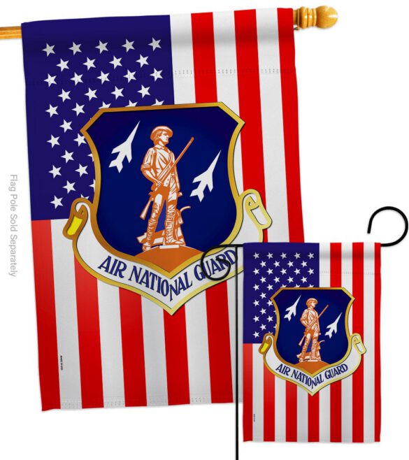 Air National Guard - Military Americana Vertical Impressions Decorative Flags HG170169 Made In USA - Image 4