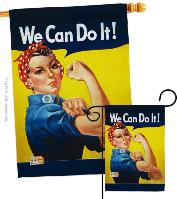 Girl Power - Military Americana Vertical Impressions Decorative Flags HG192078 Made In USA - Image 3