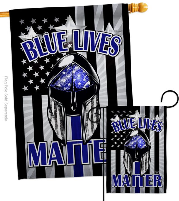 Blue Lives Matter - Military Americana Vertical Impressions Decorative Flags HG192286 Made In USA - Image 3