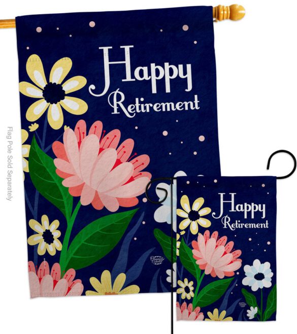 Happy Retirement - Military Americana Vertical Impressions Decorative Flags HG192580 Made In USA - Image 3