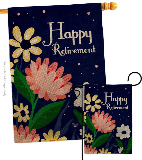Happy Retirement - Military Americana Vertical Impressions Decorative Flags HG192580 Made In USA - Image 13