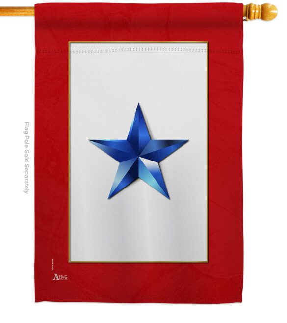 Blue Star - Military Americana Vertical Impressions Decorative Flags HG141083 Made In USA - Image 2