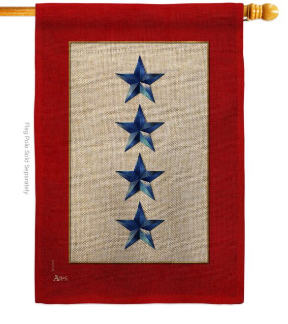Four Blue Stars - Military Americana Vertical Impressions Decorative Flags HG141089 Made In USA - Image 14