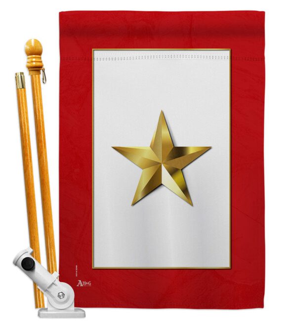 Gold Star - Military Americana Vertical Impressions Decorative Flags HG141082 Made In USA - Image 5