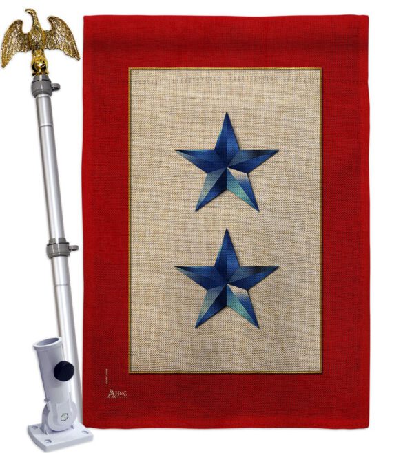2 Blue Stars - Military Americana Vertical Impressions Decorative Flags HG141085 Made In USA - Image 24