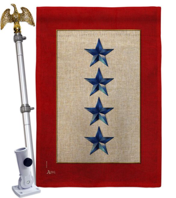 Four Blue Stars - Military Americana Vertical Impressions Decorative Flags HG141089 Made In USA - Image 23