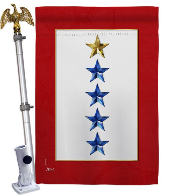 Gold & Four Blue Stars - Military Americana Vertical Impressions Decorative Flags HG141090 Made In USA - Image 11