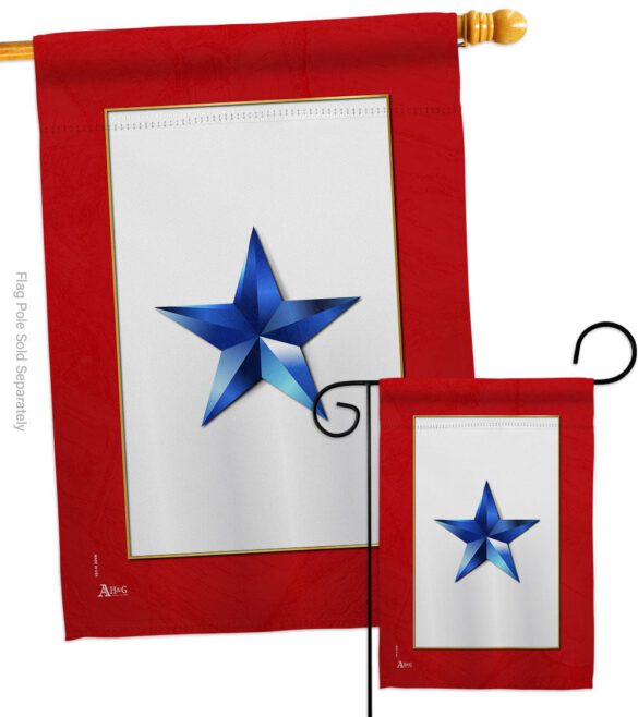 Blue Star - Military Americana Vertical Impressions Decorative Flags HG141083 Made In USA - Image 3