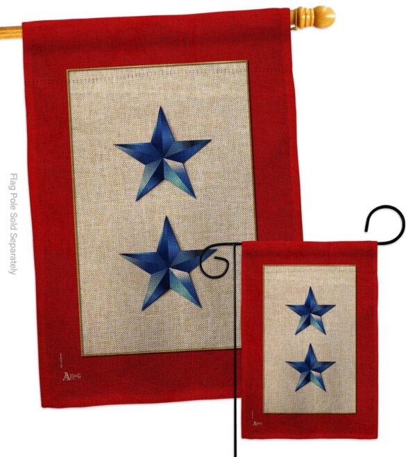 2 Blue Stars - Military Americana Vertical Impressions Decorative Flags HG141085 Made In USA - Image 16