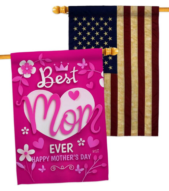Best Mom Ever - Mothers Day Summer Vertical Impressions Decorative Flags HG130372 Made In USA - Image 8