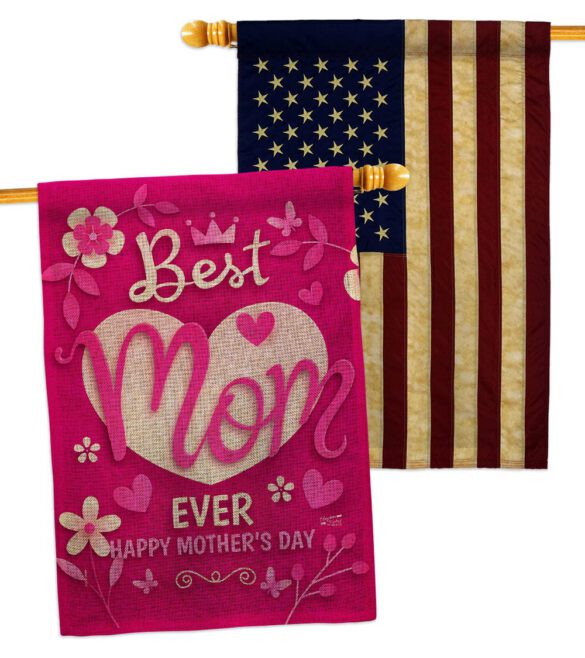 Best Mom Ever - Mothers Day Summer Vertical Impressions Decorative Flags HG130372 Made In USA - Image 29