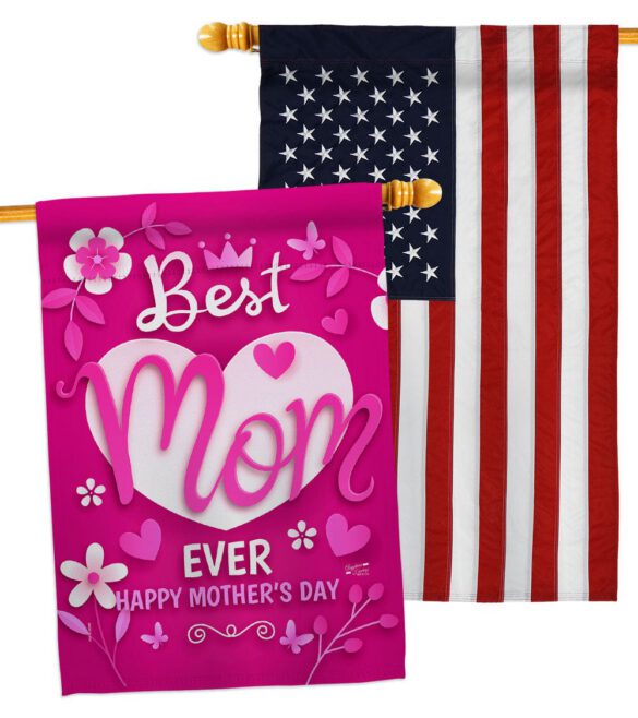 Best Mom Ever - Mothers Day Summer Vertical Impressions Decorative Flags HG130372 Made In USA - Image 15