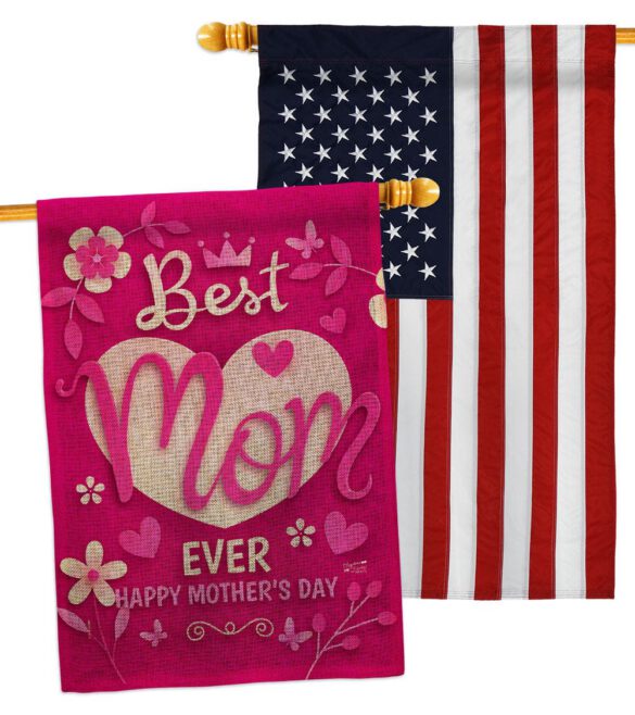Best Mom Ever - Mothers Day Summer Vertical Impressions Decorative Flags HG130372 Made In USA - Image 36
