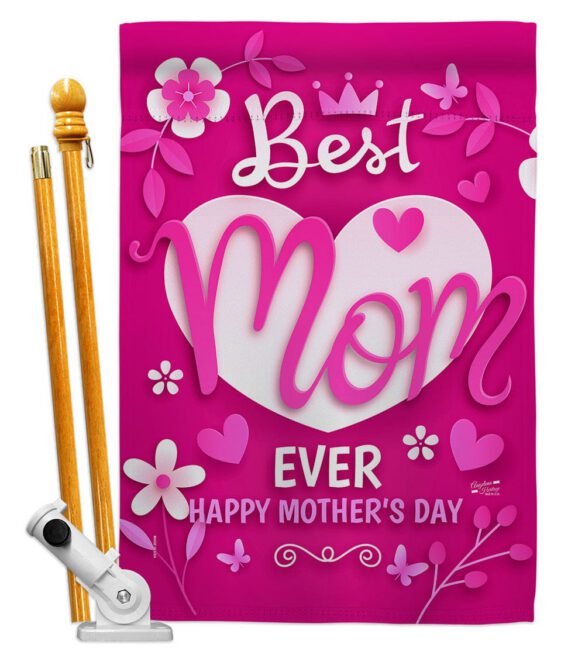 Best Mom Ever - Mothers Day Summer Vertical Impressions Decorative Flags HG130372 Made In USA - Image 5