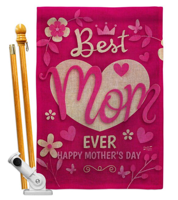 Best Mom Ever - Mothers Day Summer Vertical Impressions Decorative Flags HG130372 Made In USA - Image 26