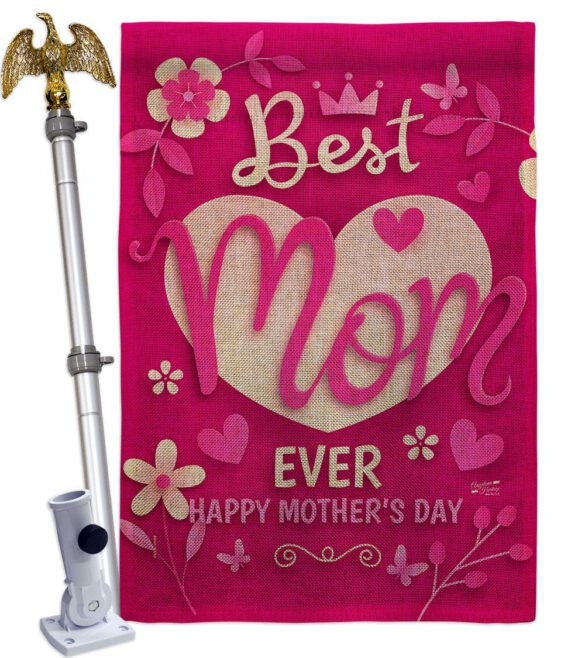 Best Mom Ever - Mothers Day Summer Vertical Impressions Decorative Flags HG130372 Made In USA - Image 41