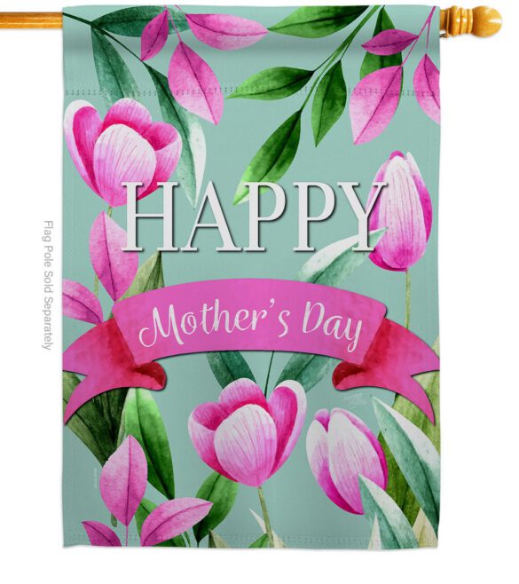 Happy Mother's Day - Mother's Day Summer Vertical Impressions Decorative Flags HG115173 Made In USA - Image 2