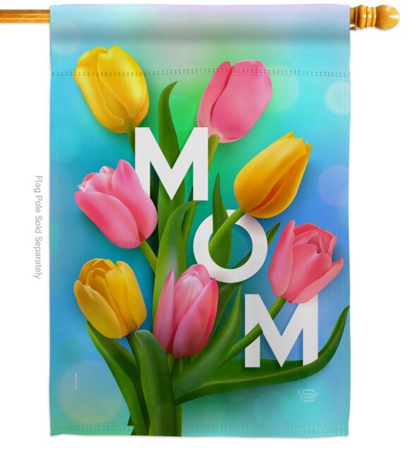 Happy Mom's Day - Mother's Day Summer Vertical Impressions Decorative Flags HG192367 Made In USA - Image 2