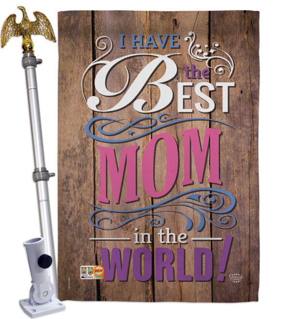 Best Mom in the World - Mother's Day Summer Vertical Impressions Decorative Flags HG191095 Made In USA - Image 13