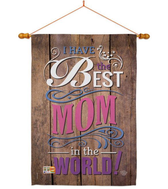 Best Mom in the World - Mother's Day Summer Vertical Impressions Decorative Flags HG191095 Made In USA - Image 14