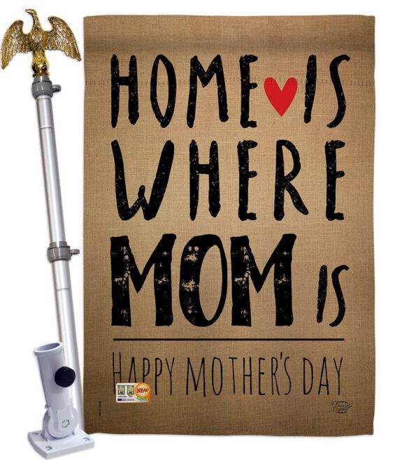 Home is Where Mom Is - Mother's Day Summer Vertical Impressions Decorative Flags HG192066 Made In USA - Image 13