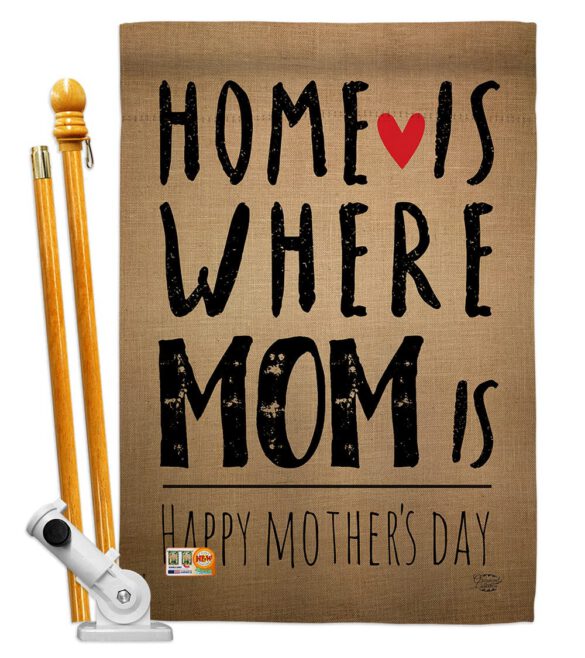Home is Where Mom Is - Mother's Day Summer Vertical Impressions Decorative Flags HG192066 Made In USA - Image 5