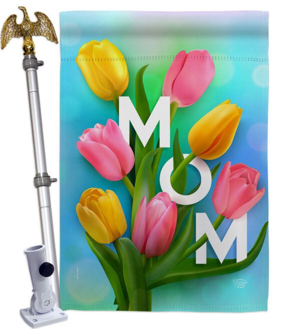 Happy Mom's Day - Mother's Day Summer Vertical Impressions Decorative Flags HG192367 Made In USA - Image 9