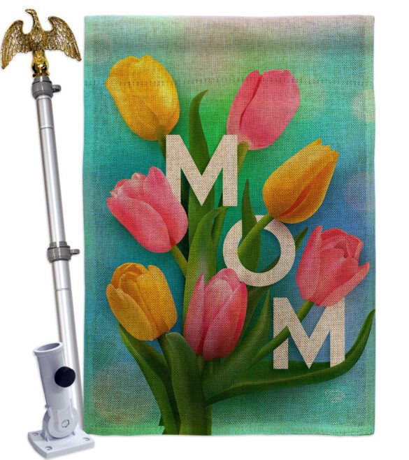 Happy Mom's Day - Mother's Day Summer Vertical Impressions Decorative Flags HG192367 Made In USA - Image 19