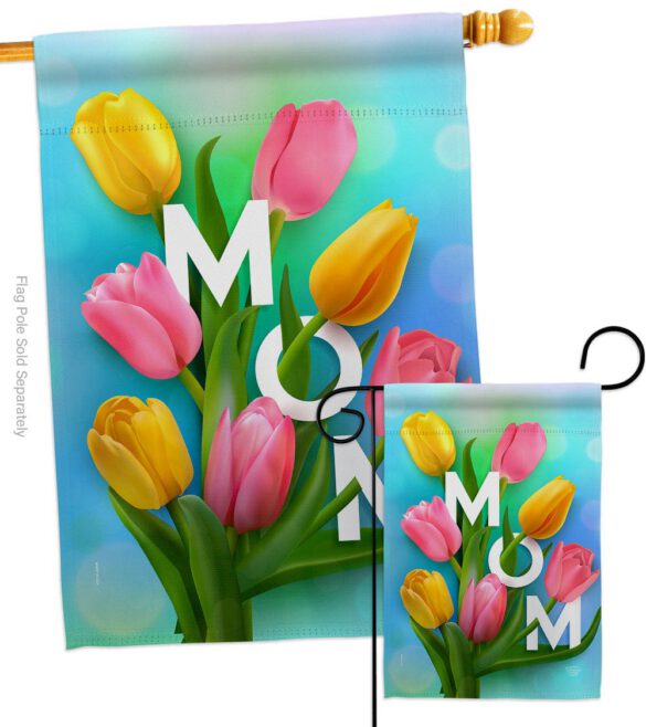 Happy Mom's Day - Mother's Day Summer Vertical Impressions Decorative Flags HG192367 Made In USA - Image 3