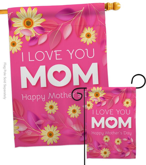Happy Mother's Day - Mother's Day Summer Vertical Impressions Decorative Flags HG192368 Made In USA - Image 3