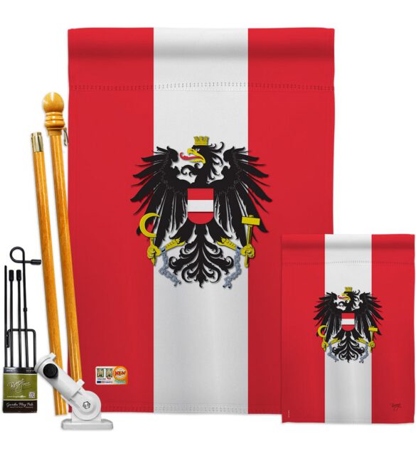 Austria - Nationality Flags of the World Vertical Impressions Decorative Flags HG108119 Made In USA - Image 7