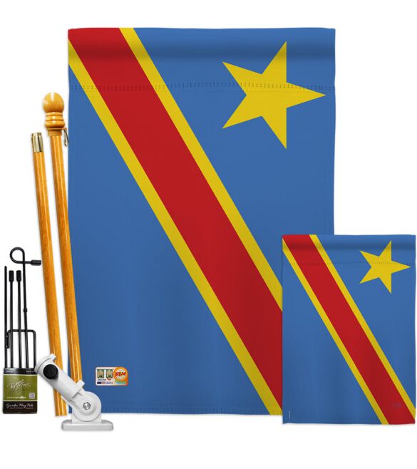 DR Congo - Nationality Flags of the World Vertical Impressions Decorative Flags HG108291 Made In USA - Image 6