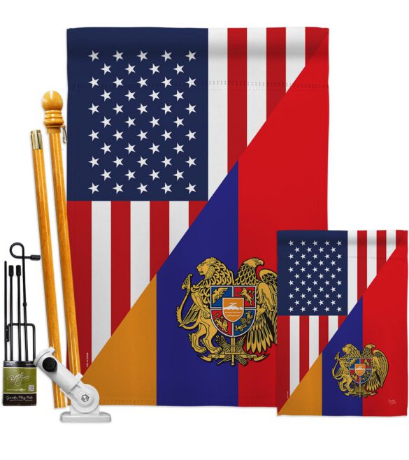 Armenia US Friendship - Nationality Flags of the World Vertical Impressions Decorative Flags HG108482 Made In USA - Image 7