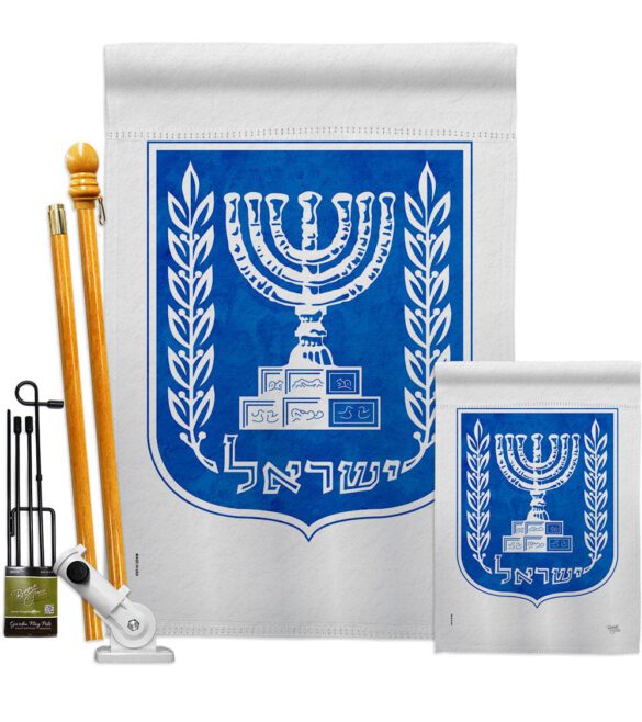 Emblem of Israel - Nationality Flags of the World Vertical Impressions Decorative Flags HG108637 Made In USA - Image 6