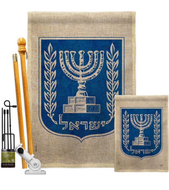 Emblem of Israel - Nationality Flags of the World Vertical Impressions Decorative Flags HG108637 Made In USA - Image 16