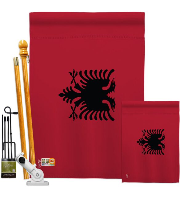 Albania - Nationality Flags of the World Vertical Impressions Decorative Flags HG140003 Made In USA - Image 7