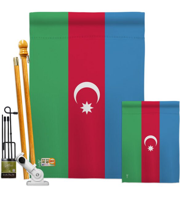 Azerbaijan - Nationality Flags of the World Vertical Impressions Decorative Flags HG140018 Made In USA - Image 7