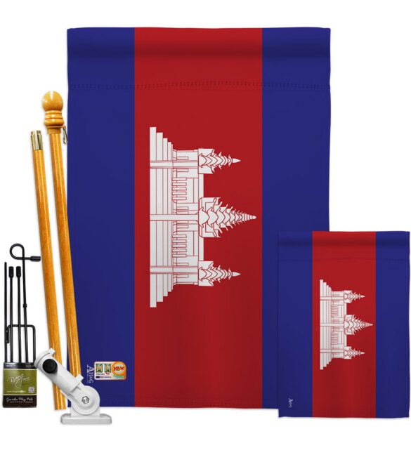 Cambodia - Nationality Flags of the World Vertical Impressions Decorative Flags HG140044 Made In USA - Image 6