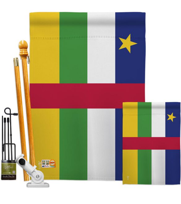 Central African Rep. - Nationality Flags of the World Vertical Impressions Decorative Flags HG140049 Made In USA - Image 6