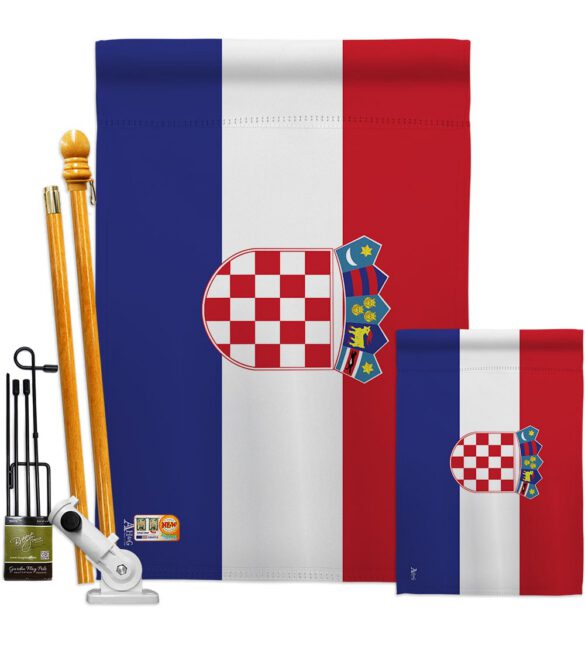 Croatia - Nationality Flags of the World Vertical Impressions Decorative Flags HG140061 Made In USA - Image 6