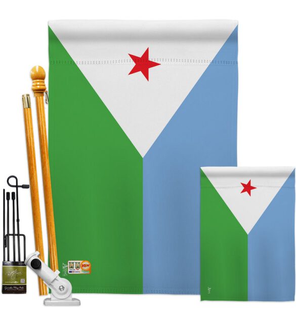 Djibouti - Nationality Flags of the World Vertical Impressions Decorative Flags HG140068 Made In USA - Image 6