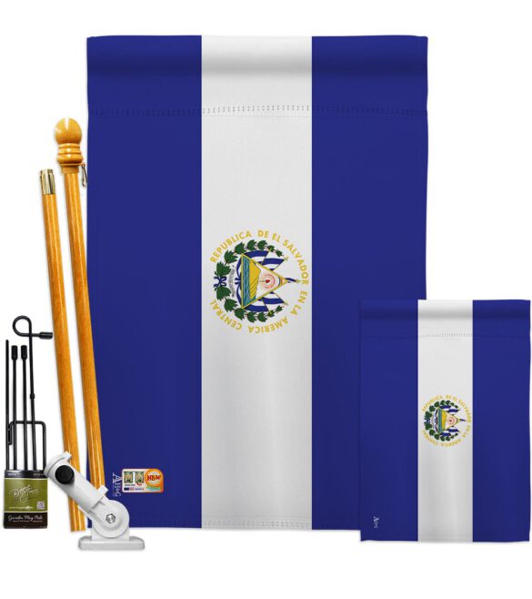 El Salvador - Nationality Flags of the World Vertical Impressions Decorative Flags HG140075 Made In USA - Image 6