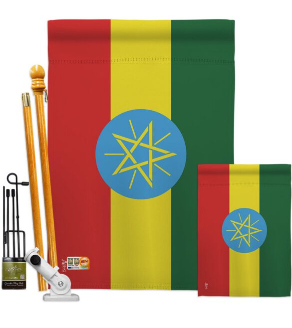 Ethiopia - Nationality Flags of the World Vertical Impressions Decorative Flags HG140080 Made In USA - Image 6