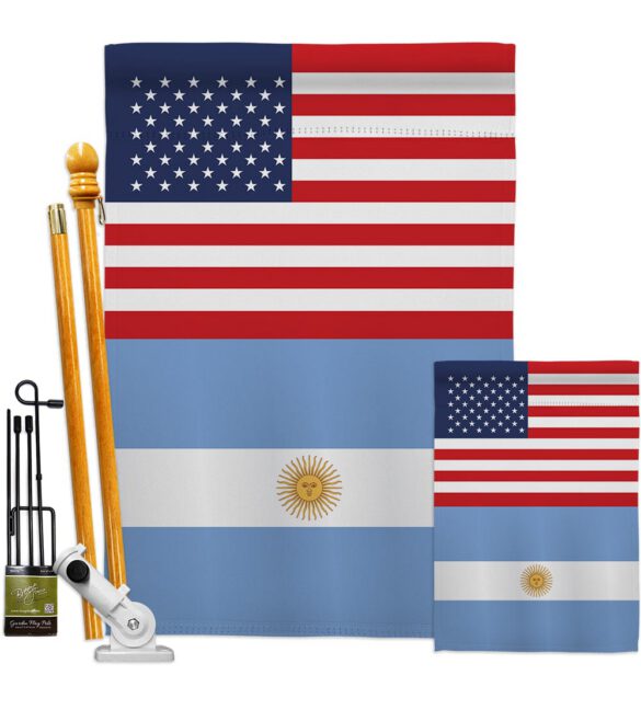 Argentina US Friendship - Nationality Flags of the World Vertical Impressions Decorative Flags HG140280 Made In USA - Image 7