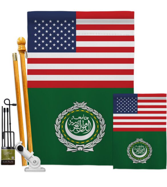 Arab League US Friendship - Nationality Flags of the World Vertical Impressions Decorative Flags HG140281 Made In USA - Image 7