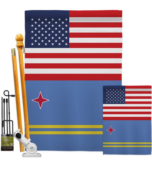 Aruba US Friendship - Nationality Flags of the World Vertical Impressions Decorative Flags HG140283 Made In USA - Image 7