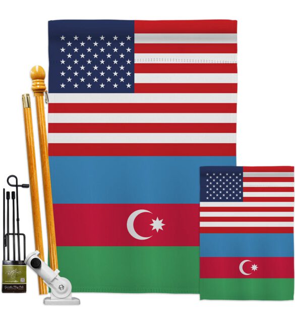 Azerbaijan US Friendship - Nationality Flags of the World Vertical Impressions Decorative Flags HG140287 Made In USA - Image 7