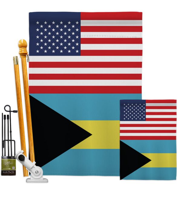 Bahamas US Friendship - Nationality Flags of the World Vertical Impressions Decorative Flags HG140289 Made In USA - Image 7