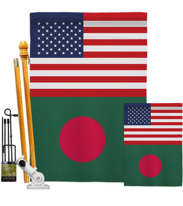 Bangladesh US Friendship - Nationality Flags of the World Vertical Impressions Decorative Flags HG140291 Made In USA - Image 7